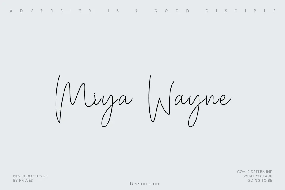 Miya Wayne Font
