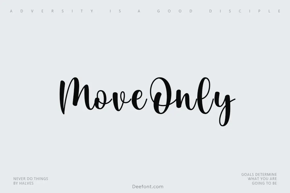 Move Only Font