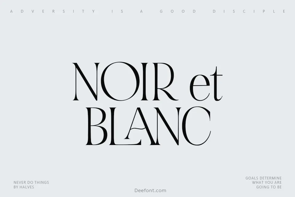 NOIR et BLANC Font Family