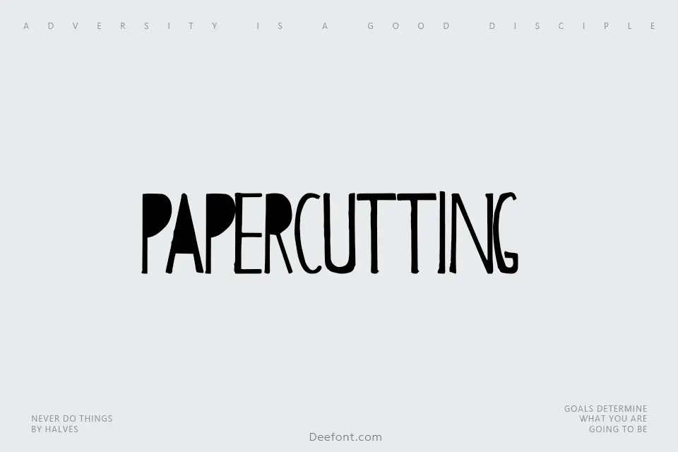 Papercutting Font