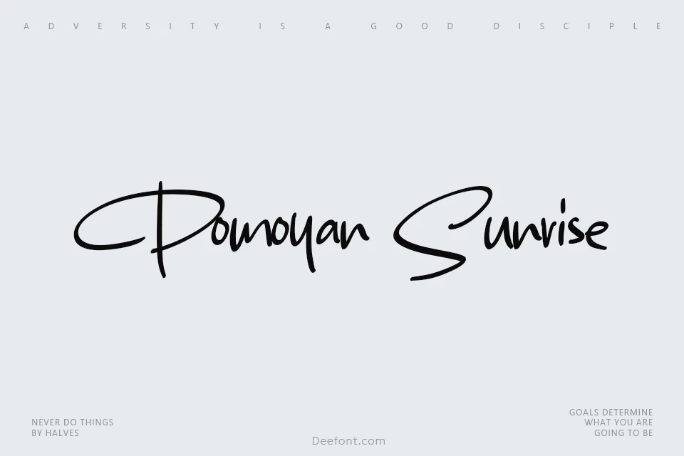 Pomoyan Sunrise Font