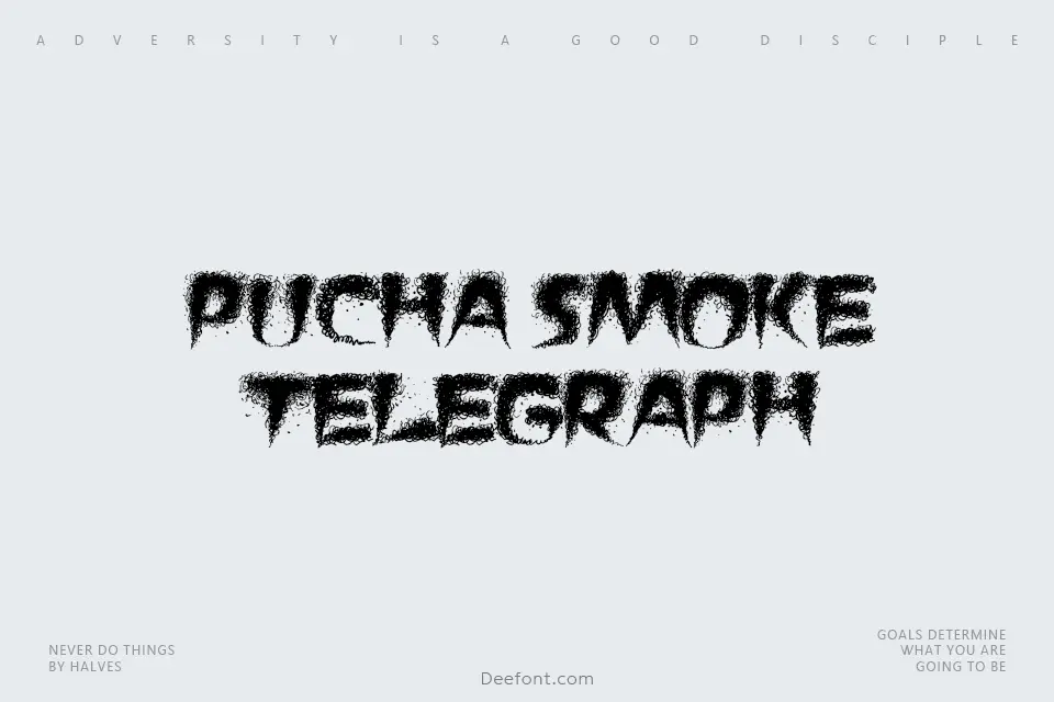 Pucha Smoke Telegraph 3 Font