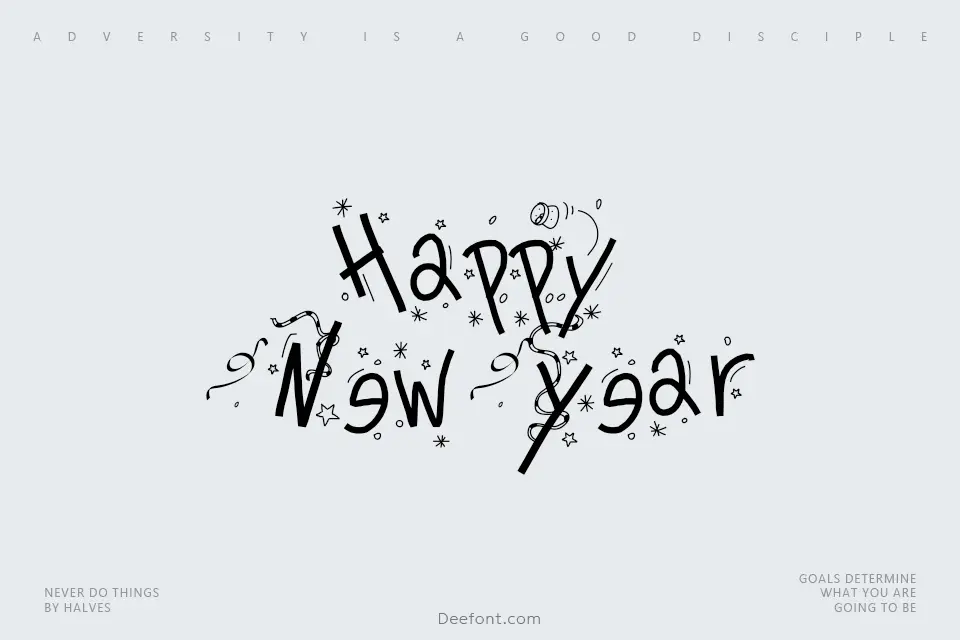 PW Happy New Year Font