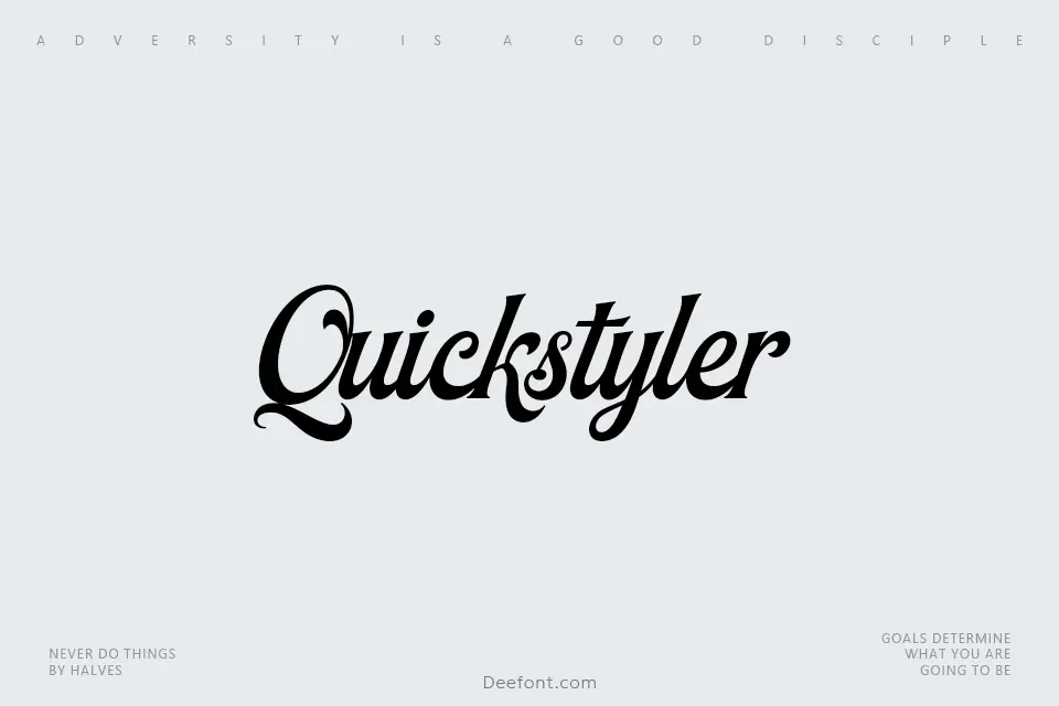 Quickstyler Font
