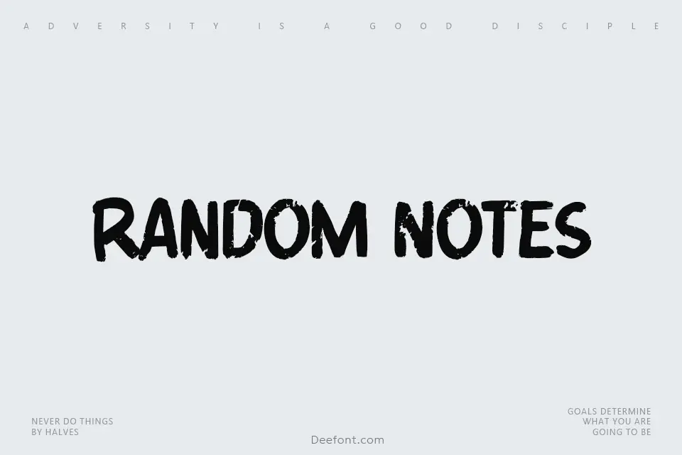 Random Notes Font