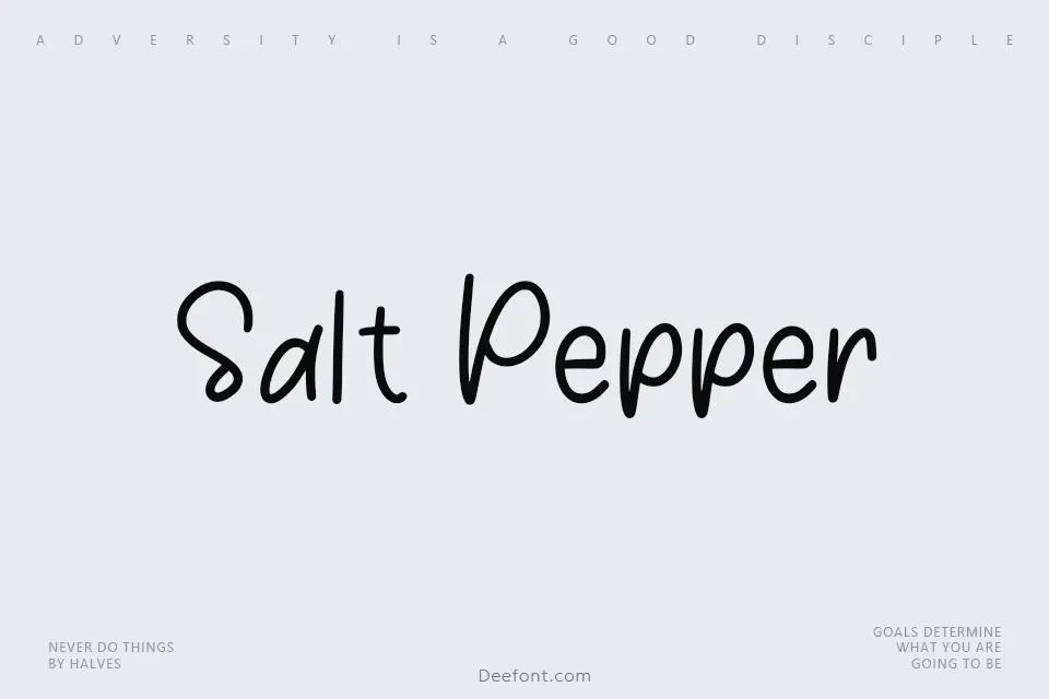 Salt & Pepper Font
