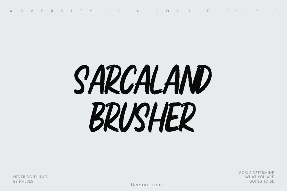 Sarcaland Brusher Font