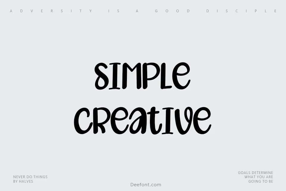 Simple Creative Font