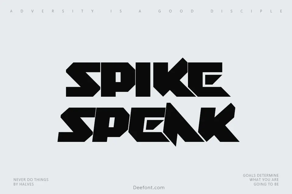 Spike Speak Font