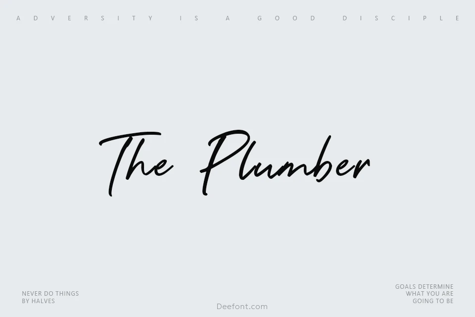 The Plumber Font