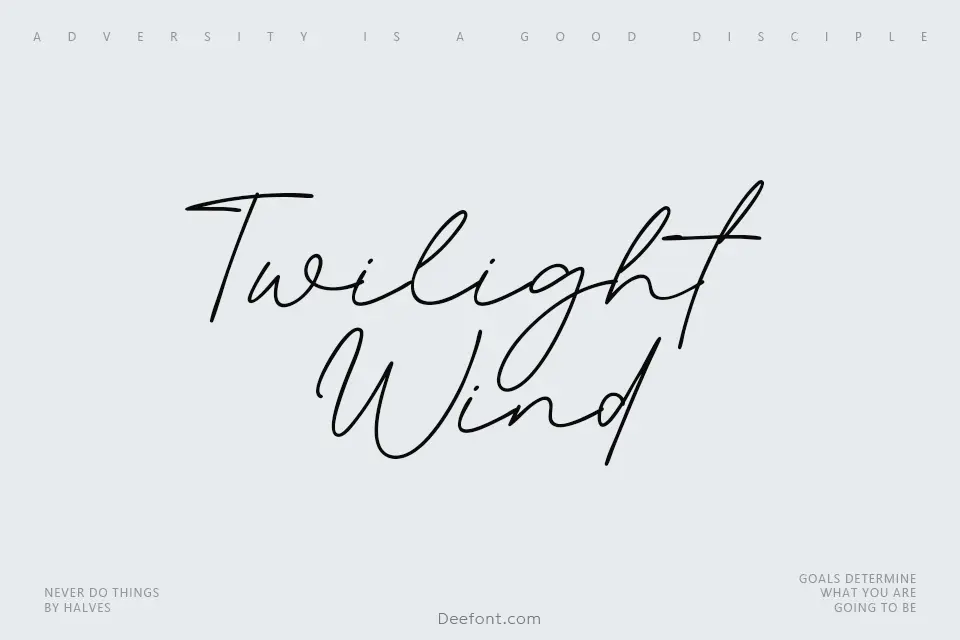 Twilight Wind Font