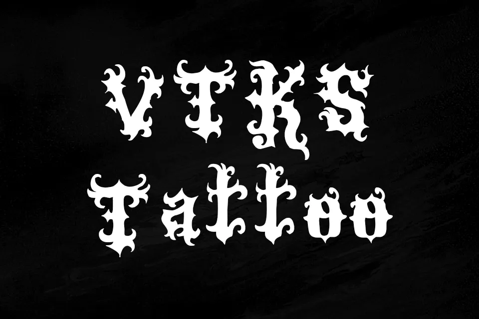 vtks tattoo font download