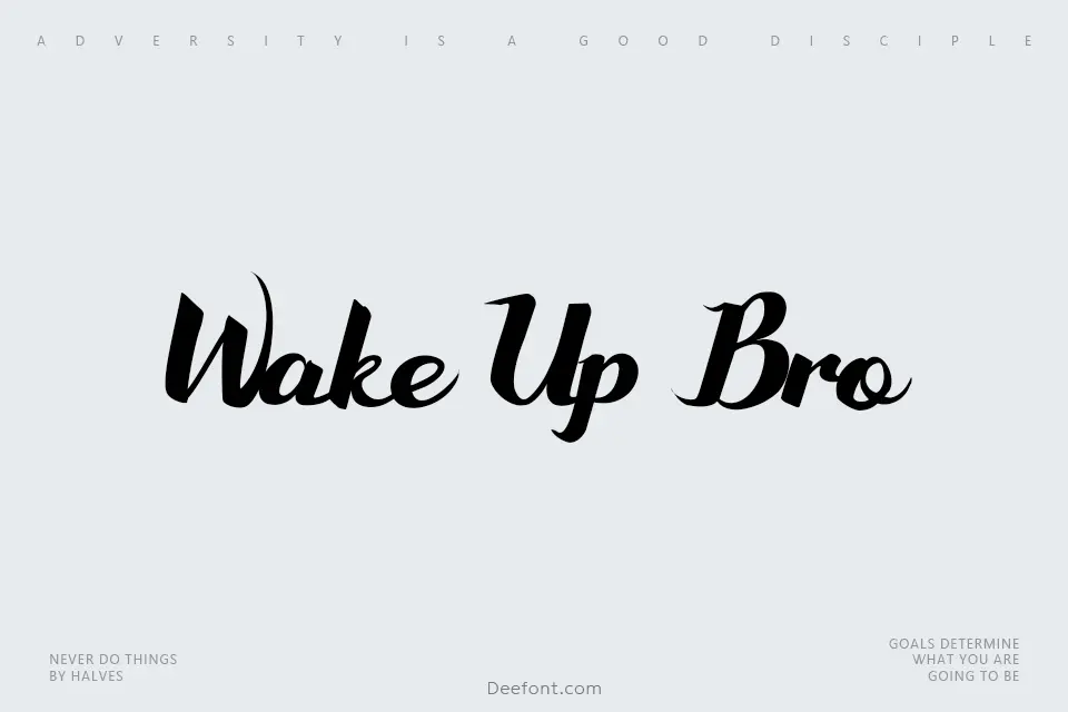 Wake Up Bro Font