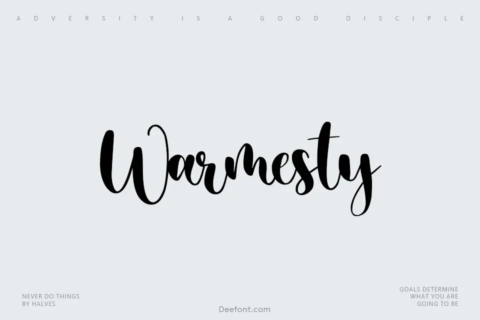Warmesty Font