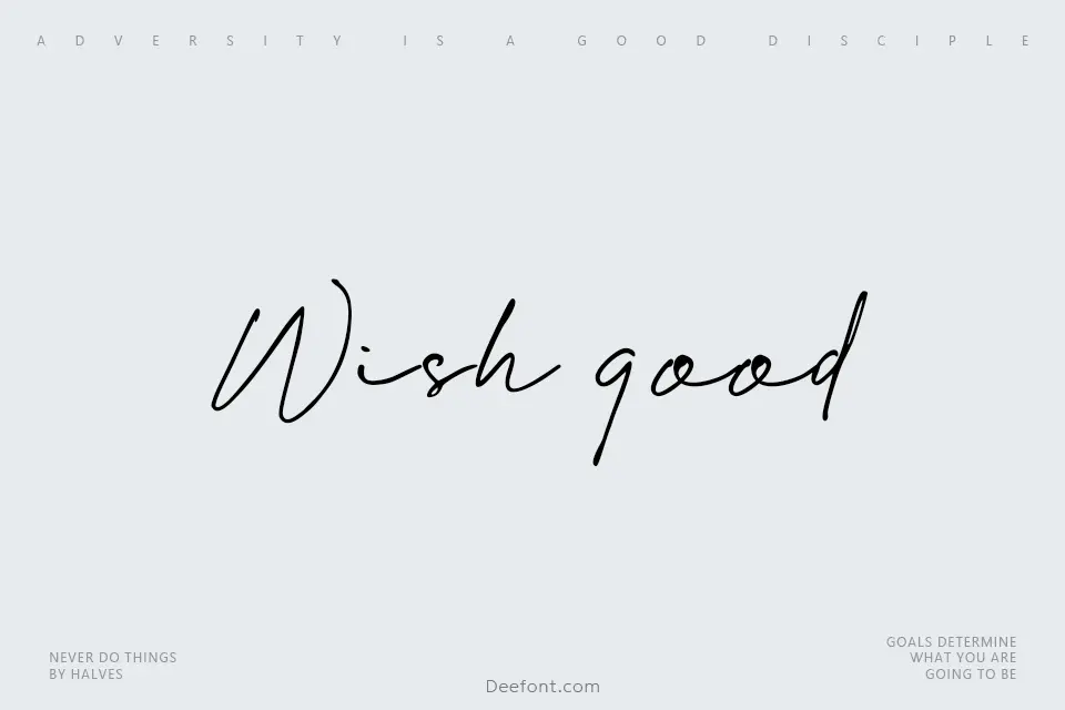 Wish Good Font